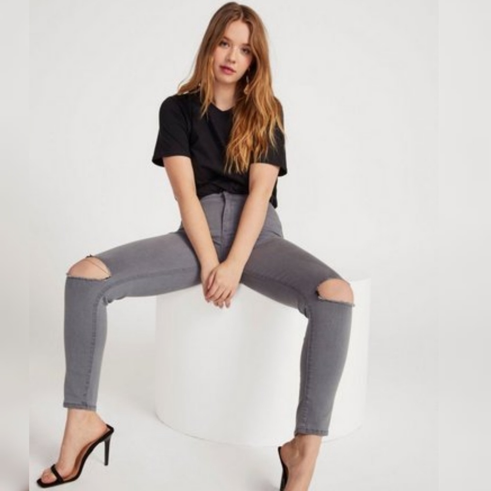 Articles of Society Acid Wash Black Ripped Jeans